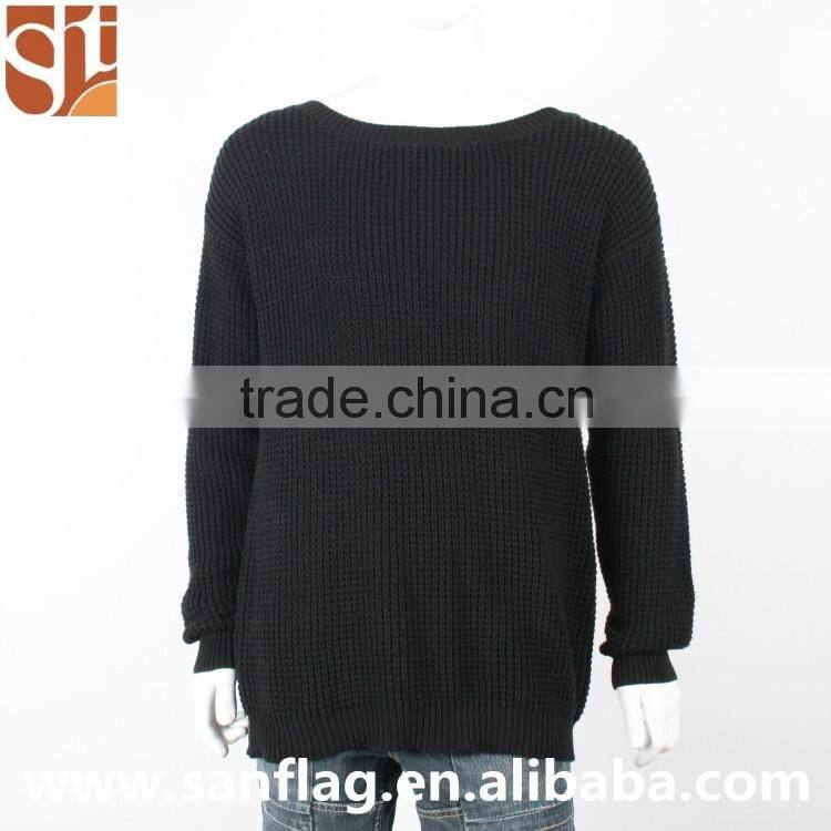 Thick wool sweaters for men round neck long sleeve christmas jumpers free pattern machine knitted sweater