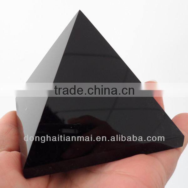 Natural Obsidian Crystal Pyramid Black Obsidian Rock Pyramid For Sale / Obsidian Pyramid for Meditation