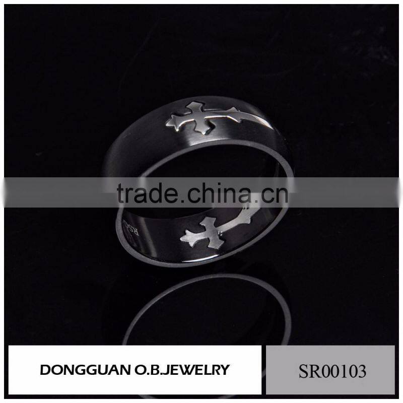 China Factory Top Design Gold Color New Black Gold Ring Models For Men