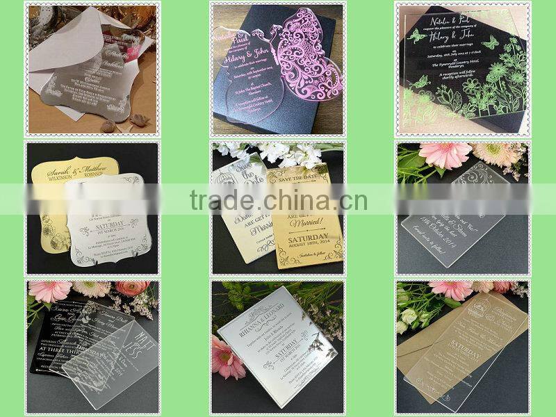 Personality Engraving Wedding Invitation Cards For Guests & Friends