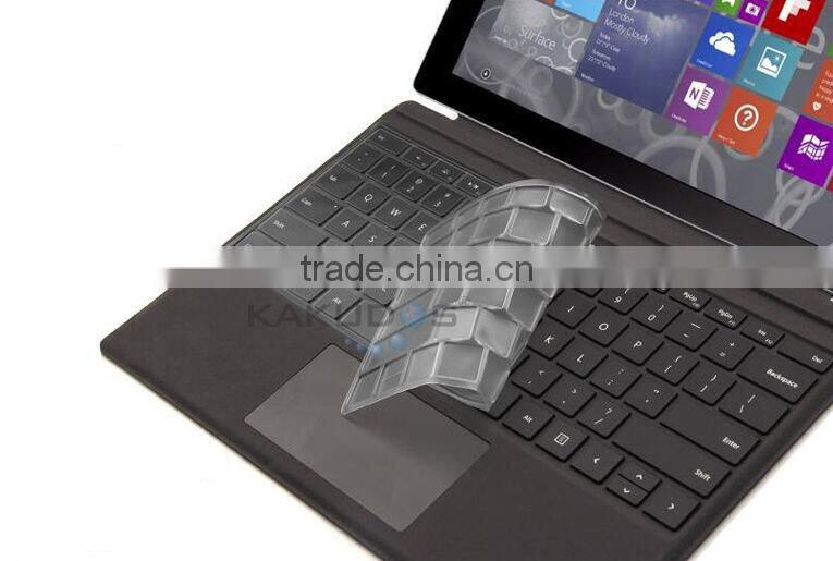 Eco-friendly TPU custom laptop keyboard cover for microsoft surface type cover skin