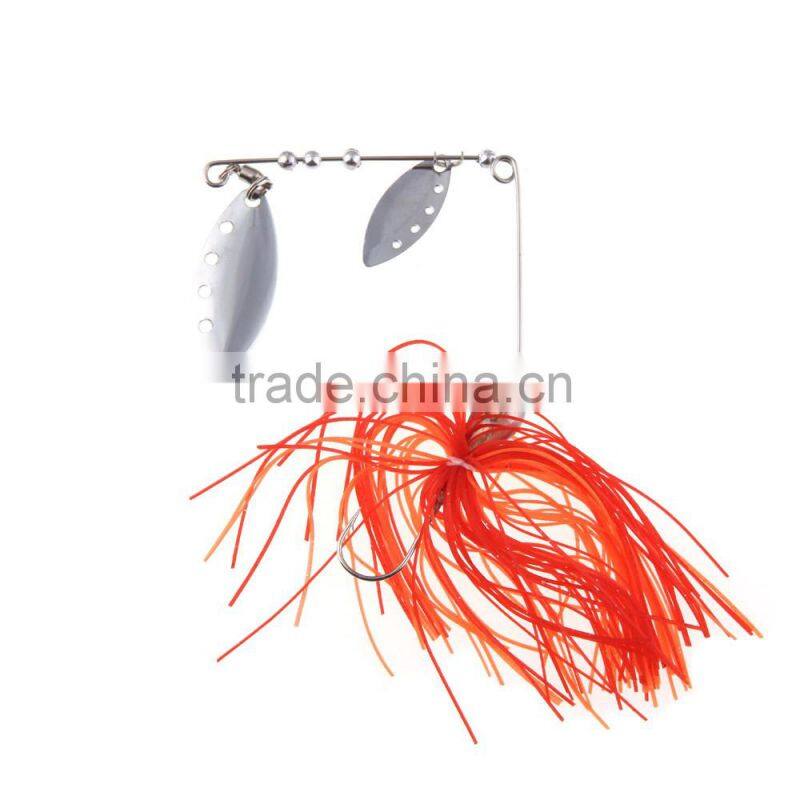17g Fishing Lure Spinnerbait Fresh Water Shallow Water Bass Walleye Crappie Minnow Fishing Tackle with Jig Hook