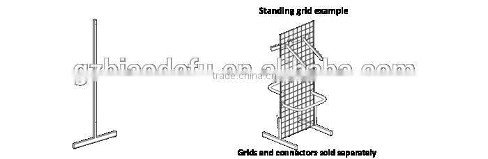 Metal Grid Leg With Levellers, T Leg For Gridwall Display Stand
