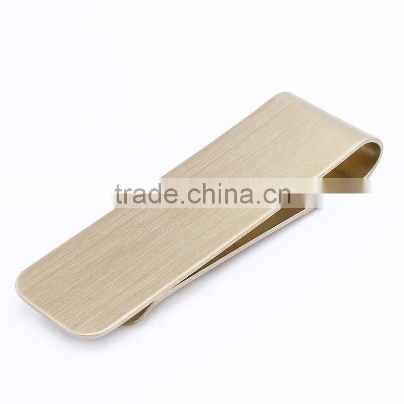 Direct sale online blank gold mental money clip for men