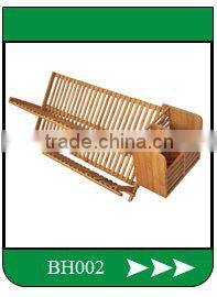BH010/ 2016 Rolling Up Revolving Organic Bamboo Spice Jar Rack