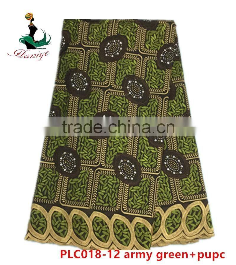 Haniye 2016/PLC018 new design Cotton Lace Fabric 100% Cotton Polish Lace with stones wholesale cotton lace