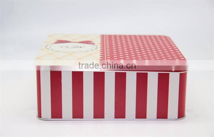big square metal clothes packing tin box christmas gift