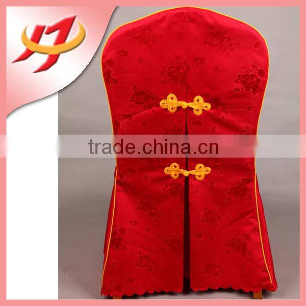 wholesale cheap fancy universal banquet chair cover for wedding Hotel, jacquard round back chair covers