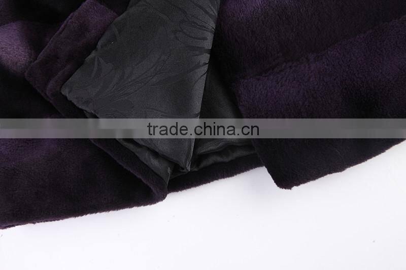 Hot sale long rabbit sheaing fur coat for winter overcoat