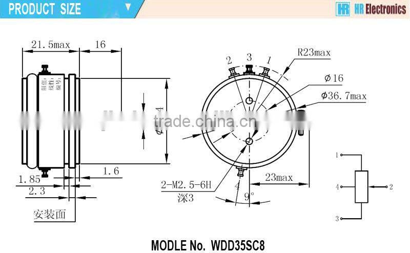 linear motion potentiometer WDD35SC8