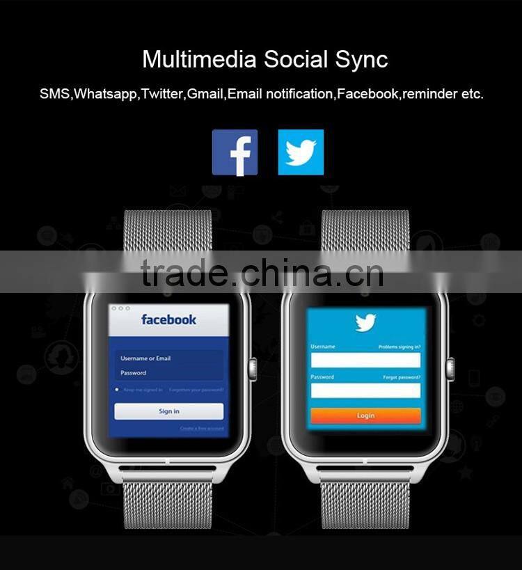 Touch screen gsm android phone calling support smart watch