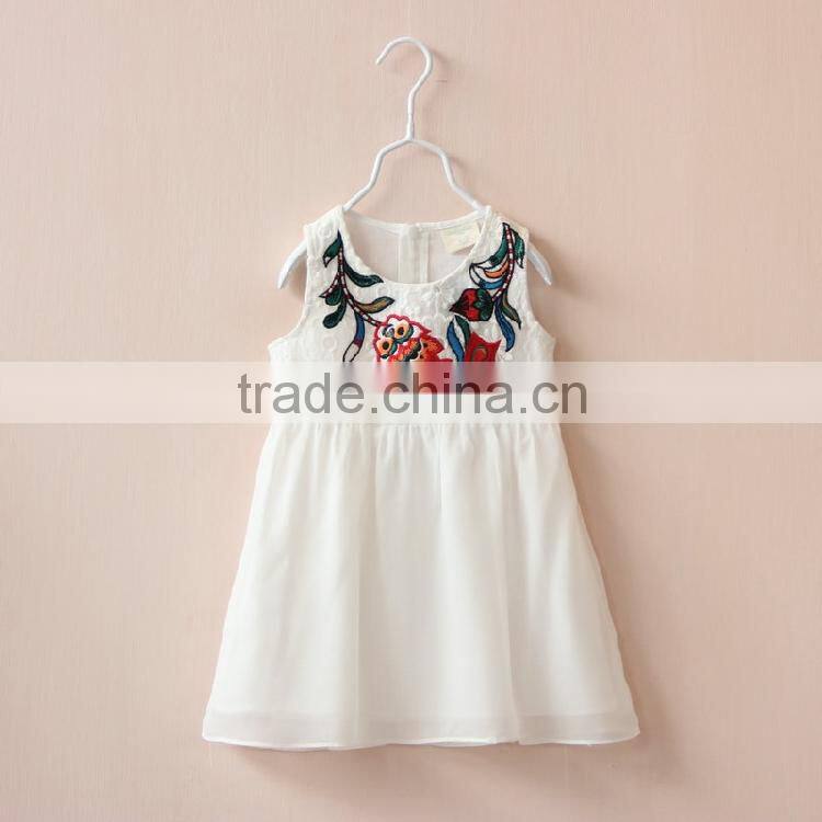 little girls pure white summer casual dress beautiful kids white lace flower girl dress little girls cotton summer dresses