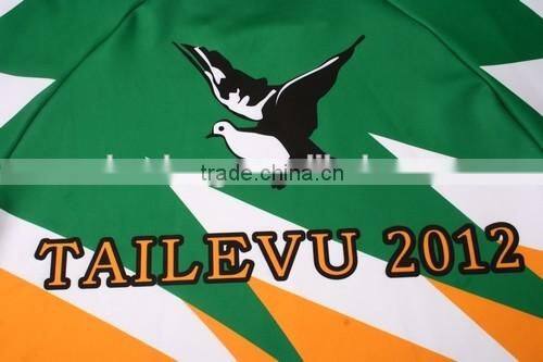 Green Color Sublimation Latest Rugby Jersey Uniform Shirts Design