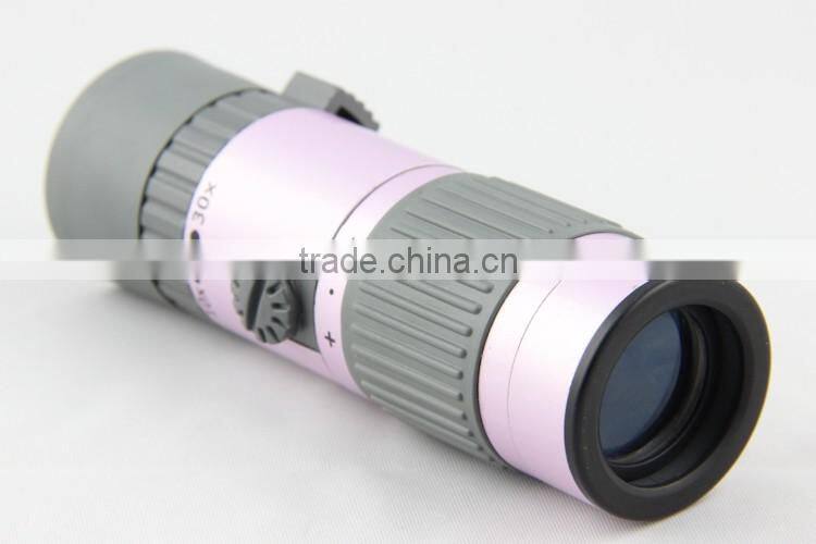 IMAGINE HM13 Compact Monocular telescope Pink&Black for spotting, sightseeing, bird watching