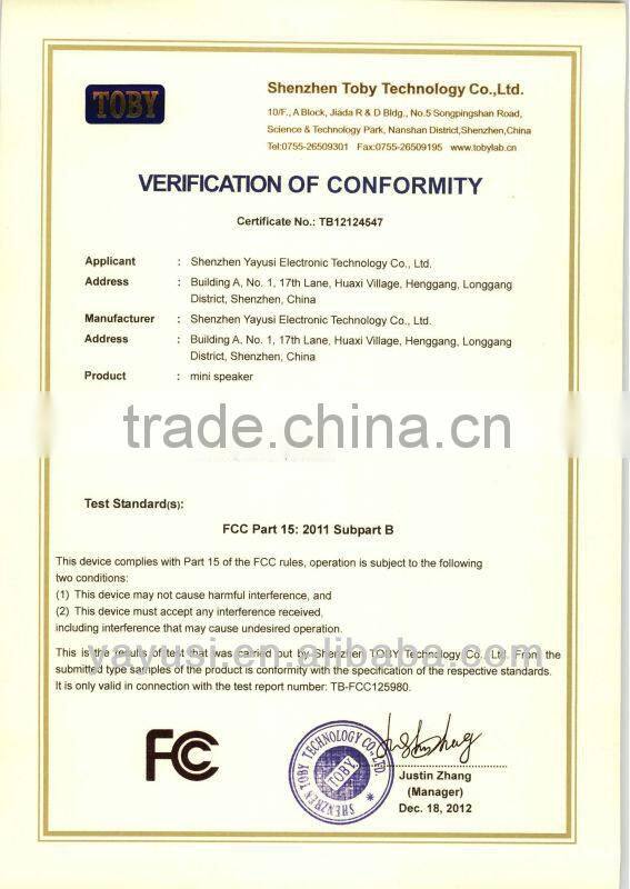 Bullet shape mini speaker /portable laptop speaker