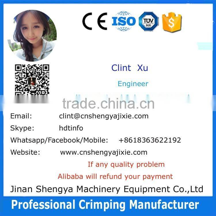 CE operate easily newly design promotional Shengya hydraulic tube crimping machine
