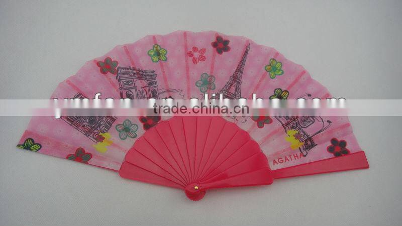 new style advertising plastic with fabric fan