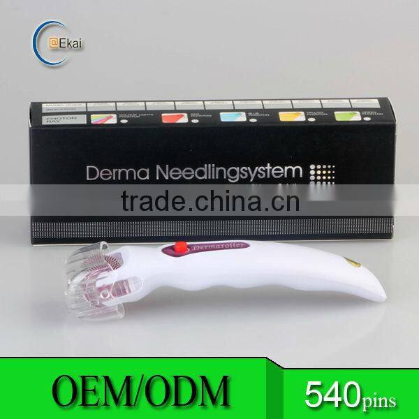 Vibrating microneedle eye derma roller with led therapy