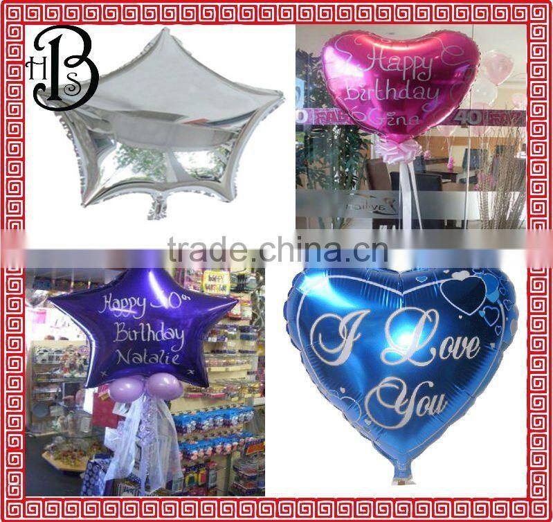 Promotional star balloons for advertisement and party