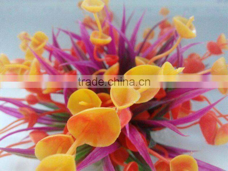 Factory wholesale High Quality fish tank colorful special Aquatic design Aquarium Plastic Plant decoration