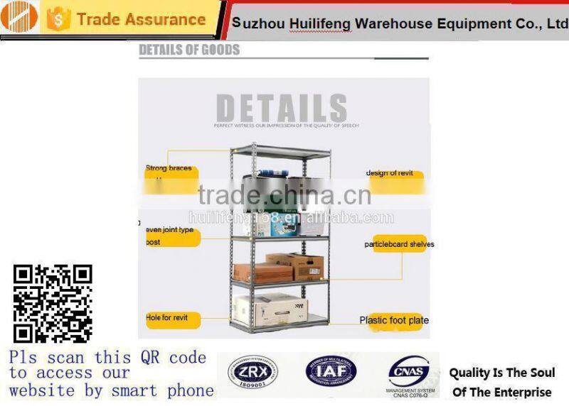 Z-Beam Commercial Boltless Steel Shelving With Particle Board / 5 Shelves