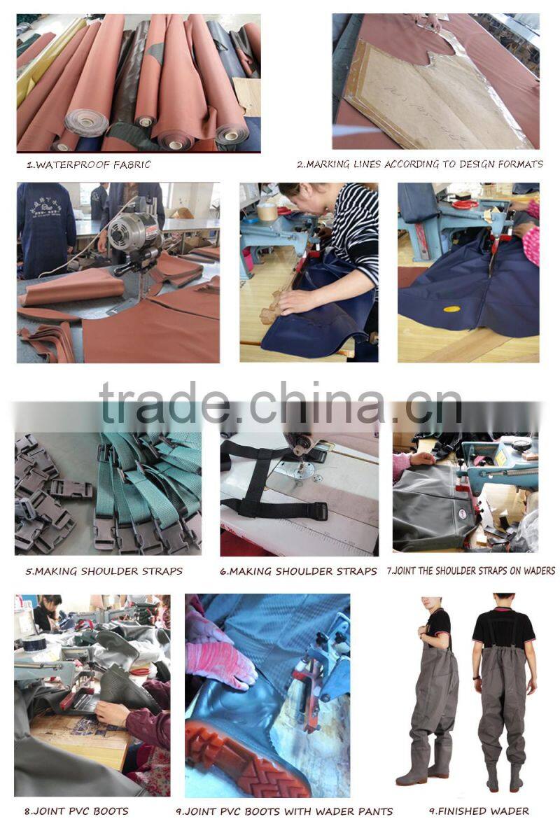 wholesale custom made pvc waist high wader