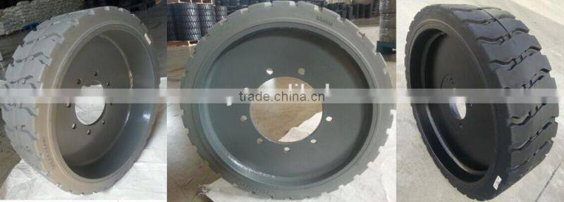 Genie 36123 36124 Mold On Wheel 22 X 7 X17 3/ 8 9 Bolt Black Rubber Scissor Lift Tires