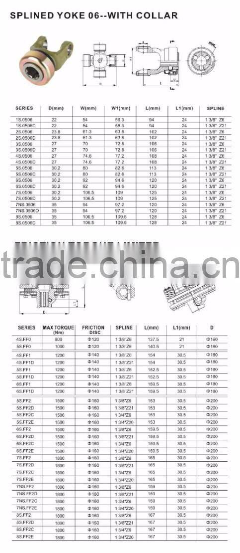 New Product OEM Different Type Agricultural Machine Farm Tractor Drive Shaft