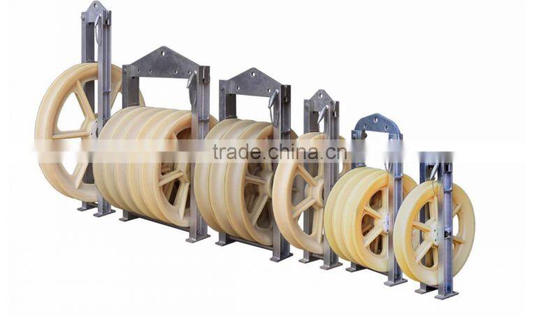 3 Sheave 660mm diameter Stringing Pulley Block for Pilot Wire rope