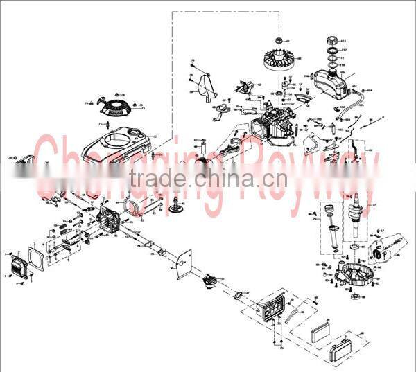 Single Cylinder Air Cooled 4-stroke Gasoline Engine For Mower 24hp vertical engine