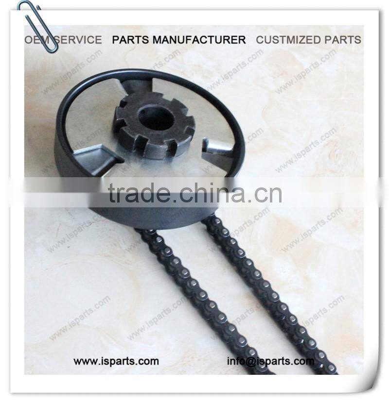 17T 3/4" bore #219 go kart clutch and #219 chain