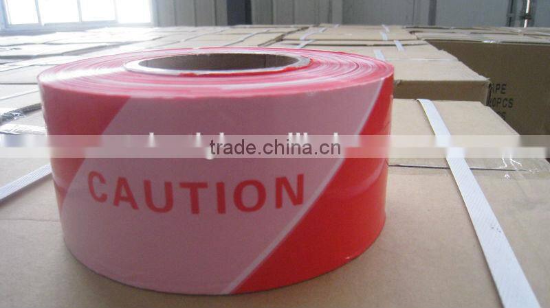 Non-detectable underground warning tape red white caution tape