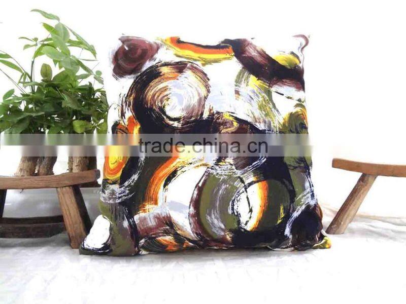 Home Decorative High Quality Cotton Throw Pillow Cover For Sofa Forest Theme