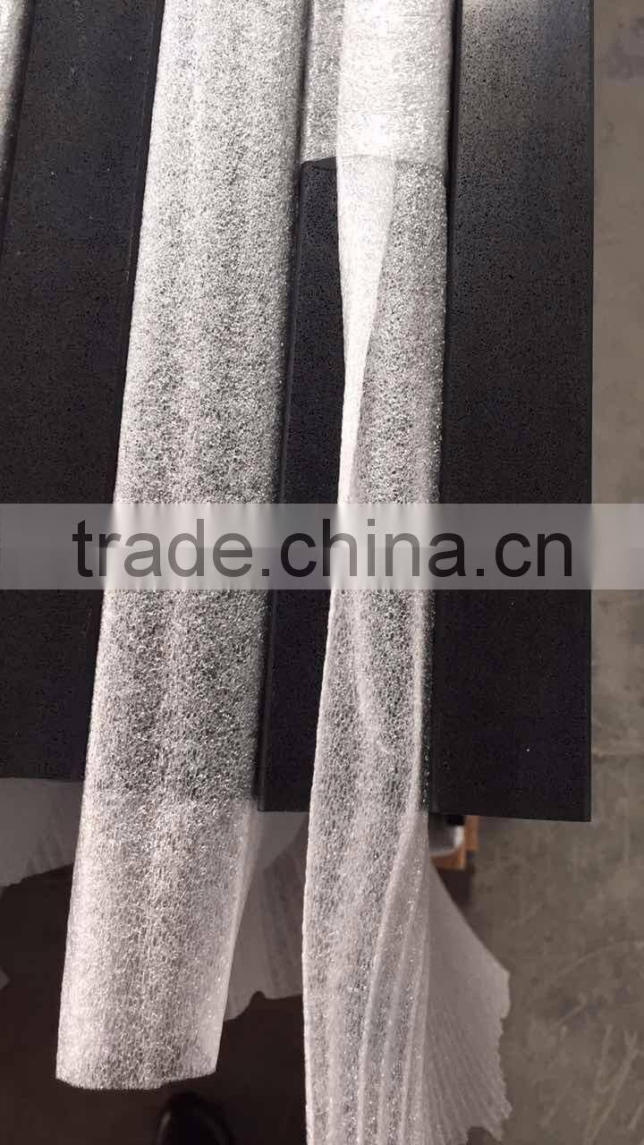 Artificial black quartz stone countertop