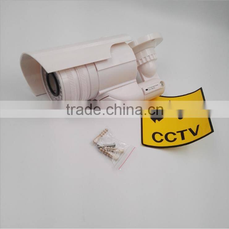 Hot-selling Fake Realistic Look Real Dummy Speed IR Camera, Fake Wireless Security CCTV Camera With LED Flashing Red Light
