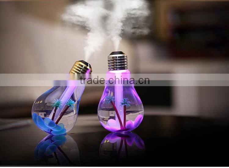Aromatherapy Colorful luminous desktop micro landscape floret bottle humidifier