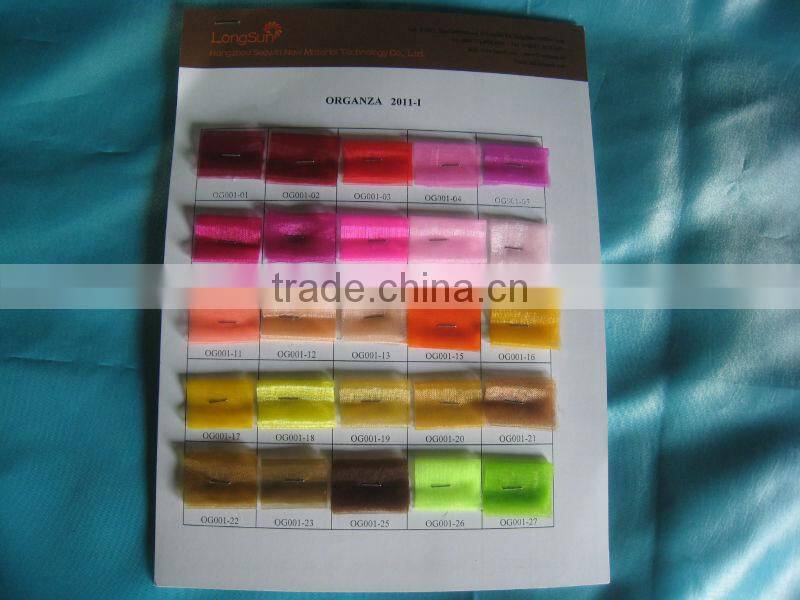 good quality and beautiful color organza roll for decoration packaging