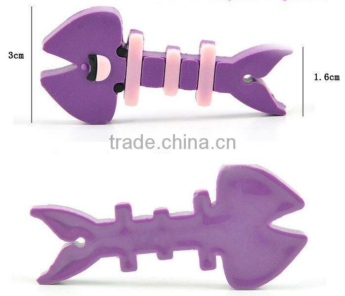 Supply creative fish bones earphone bobbin winder