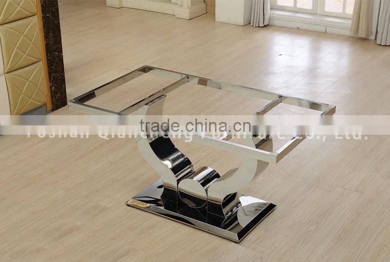 hot cake marble dining table with strong stainless steel base