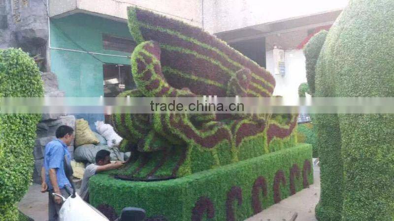 artificial plastic green sculpture for decoration fake garden