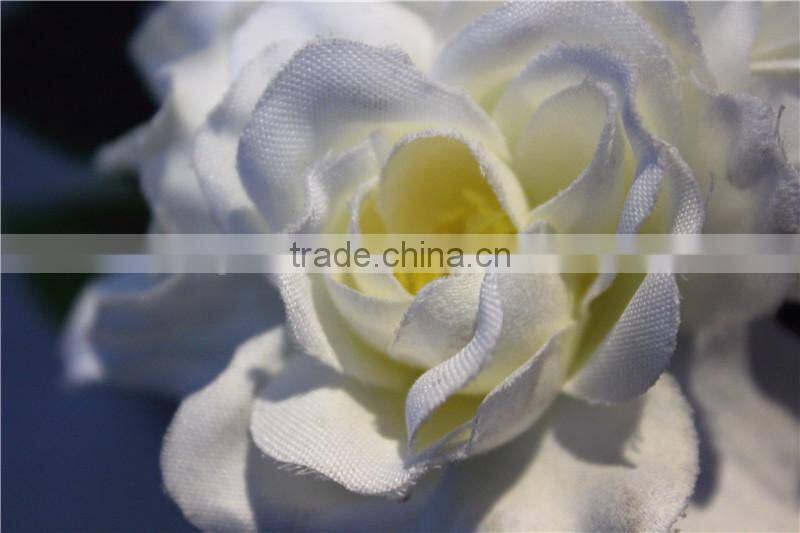 Home and outdoor garden table wedding gate decoration 60cm or 24inches Height artificial 3 heads white flowers E04 0608