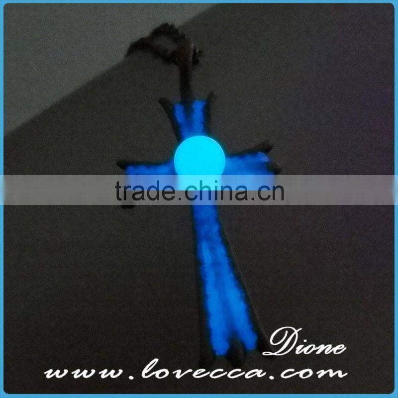 Nice night multiple pendants Glowing Jewelry crucifix necklace