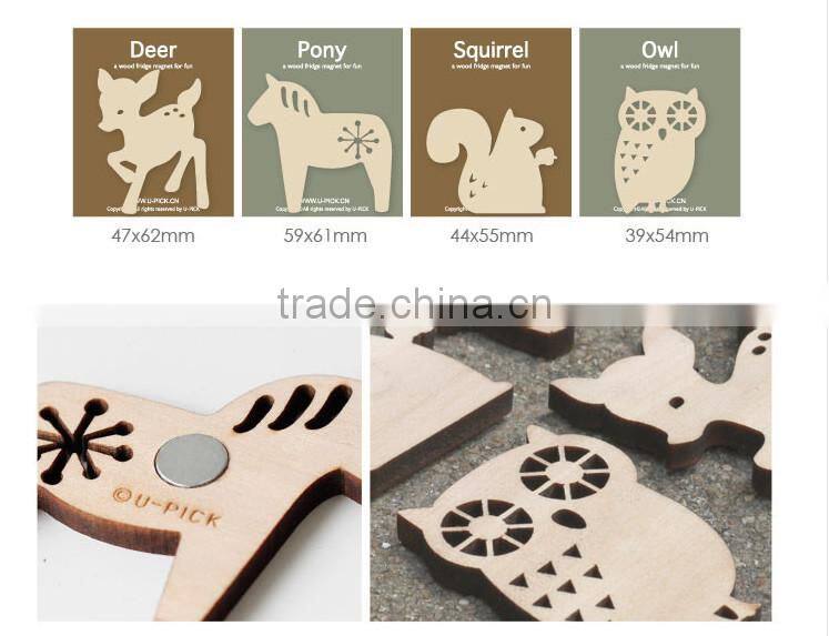 custom squirrel fridge magnet by wood