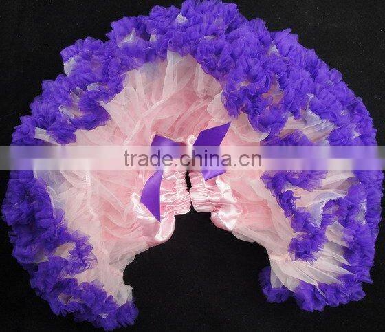 Petticoats ribbon dresses tutu pettiskirts with ribbon satin multicolor no moq