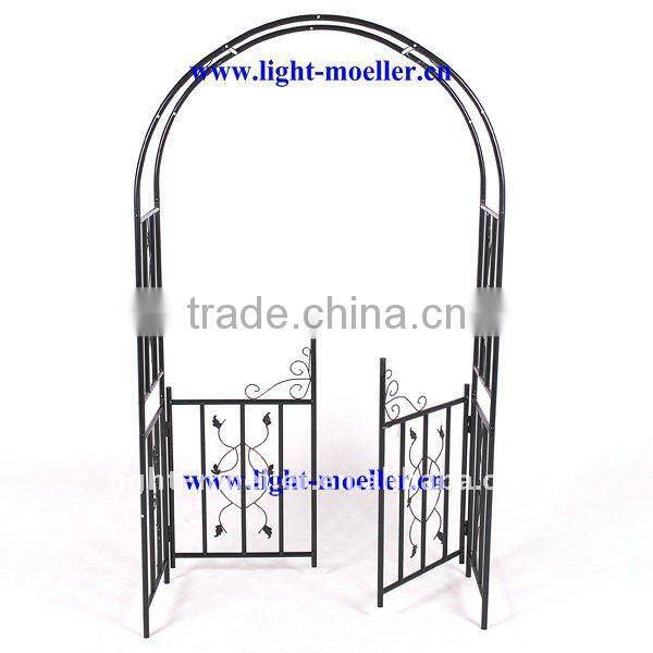 wrought iron garden arch with gate LMGRG-51001