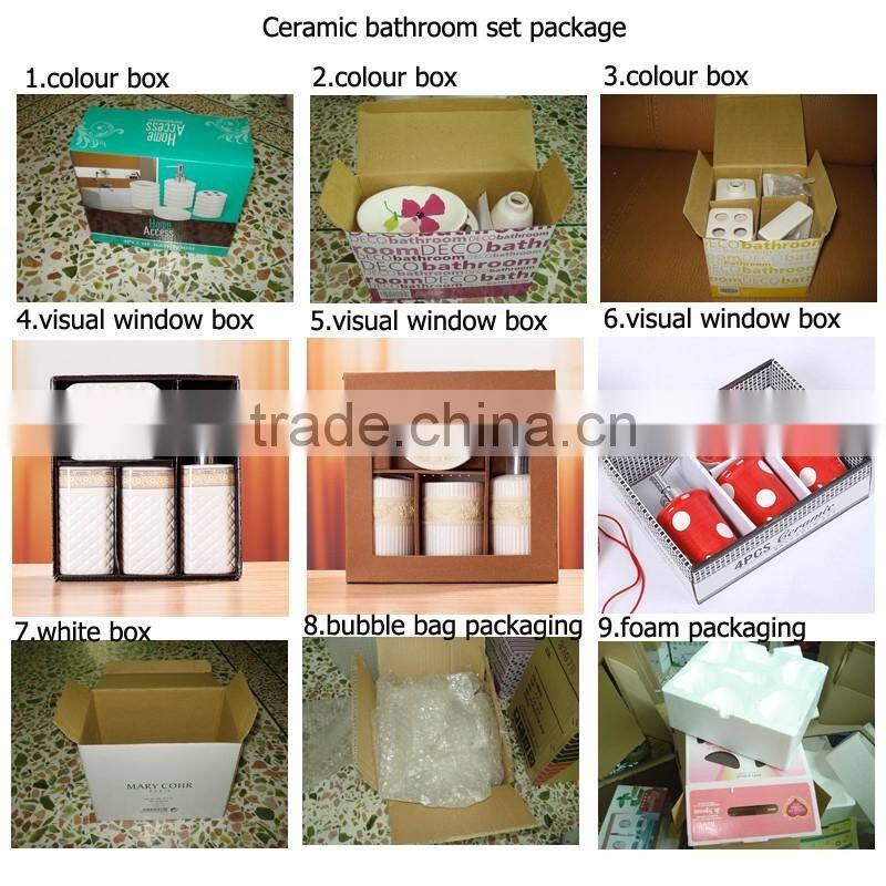 fashion square ceramic bathroom accessories set