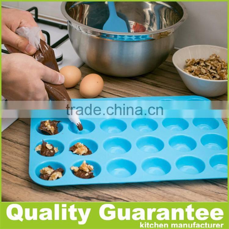 24 holes mini round silicone Muffin Pan easy cake mold microwave oven cake pan cookie pan