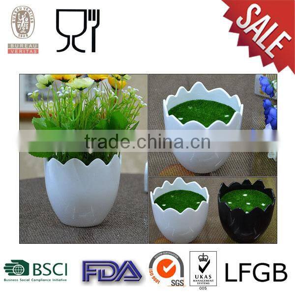Plastic Square Flower Pot with white color