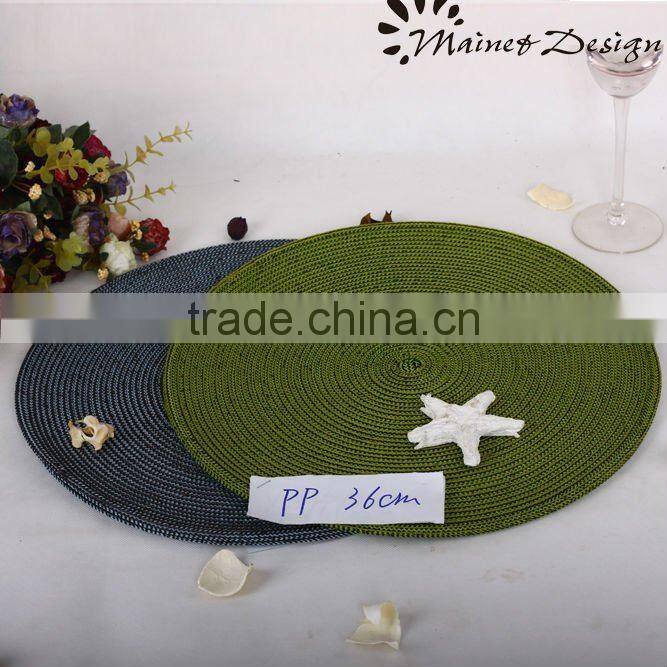 water-proof round PP placemat
