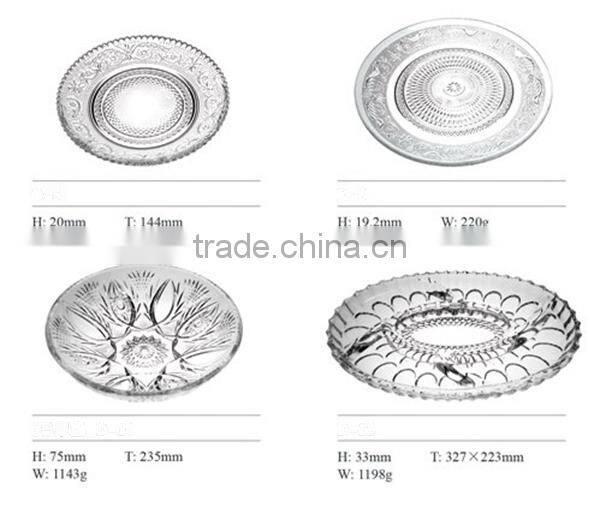 new arrival square dessert plates glass plate in factory price
